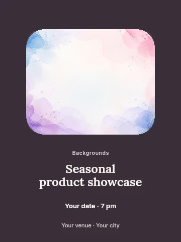 Seasonal product showcase poster template