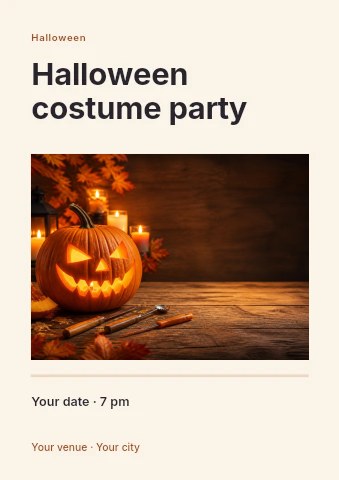 Halloween costume party flyer template