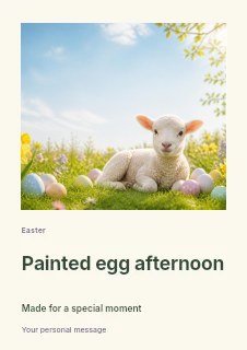 Painted egg afternoon · Gallery editorial