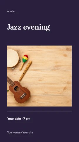 Jazz evening instagram story template