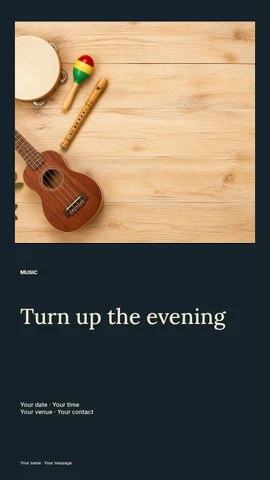 Live music photo announcement instagram story template