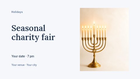 Seasonal charity fair banner template