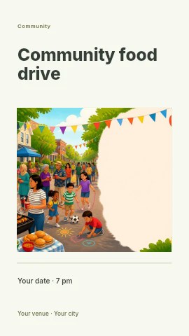 Community food drive instagram story template