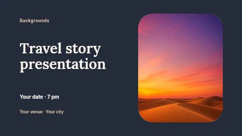 Travel story presentation banner template