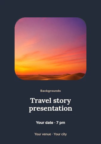Travel story presentation flyer template