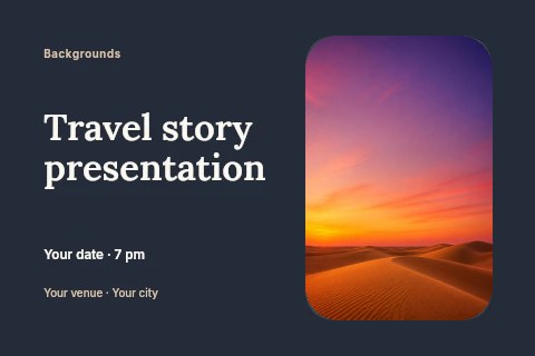 Travel story presentation postcard template