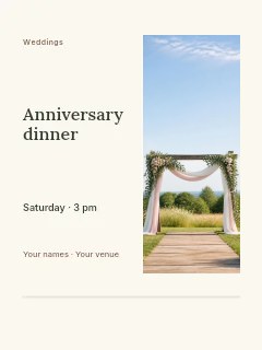 Anniversary Dinner · Split portrait