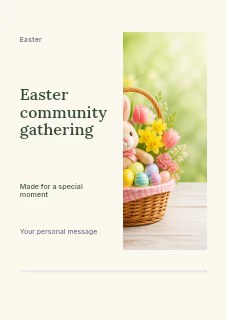 Easter community gathering flyer template · Split portrait