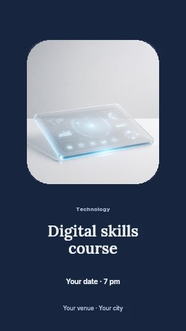 Digital skills course instagram story template