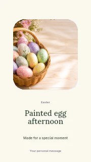 Painted egg afternoon instagram story template · Picture window