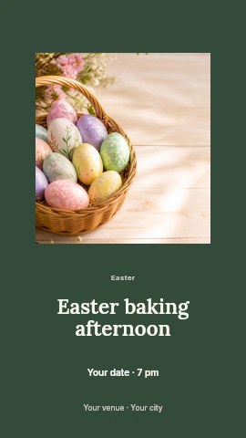 Easter baking afternoon instagram story template