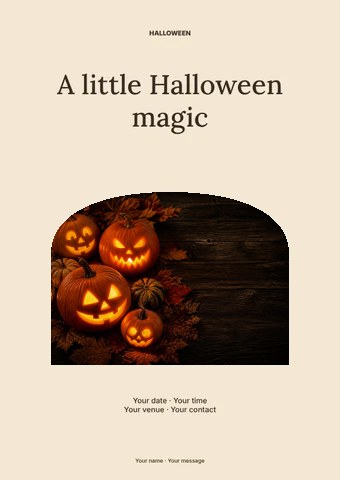 Halloween photo celebration flyer template