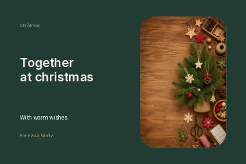Christmas photo memories postcard template