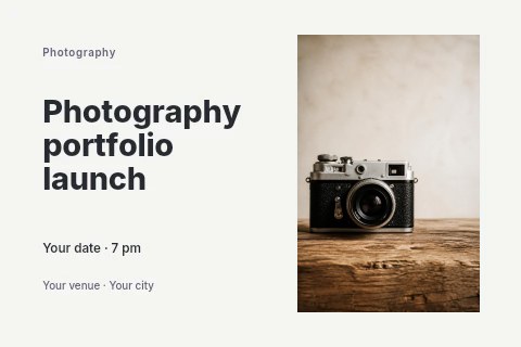 Photography portfolio launch postcard template