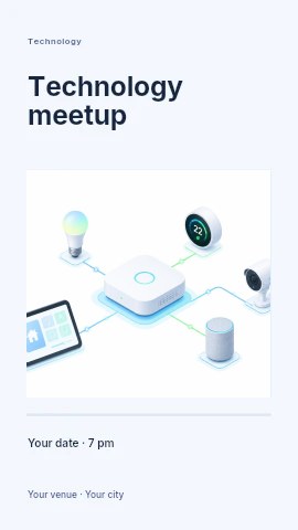 Technology meetup instagram story template
