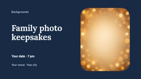 Family photo keepsakes banner template