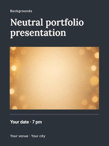 Neutral portfolio presentation invitation template