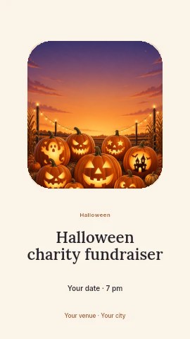 Halloween charity fundraiser instagram story template