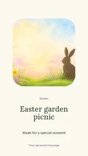 Easter garden picnic · Typographic rhythm instagram story template