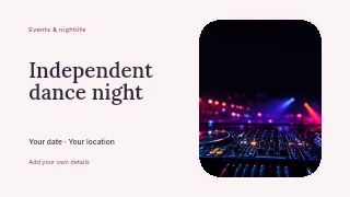 Dj turntable and mixer with colorful lights in Independent dance night · Horizontal photo dialogue