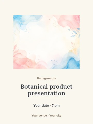 Botanical product presentation poster template