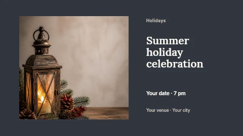 Summer holiday celebration banner template