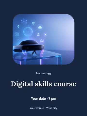 Digital skills course invitation template