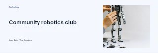 Technician assembling humanoid robot torso in Community robotics club · Horizontal photo dialogue
