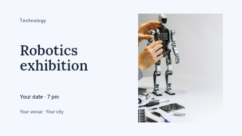 Robotics exhibition banner template