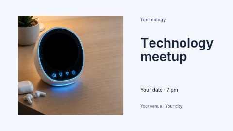 Technology meetup banner template