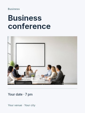 Business conference invitation template