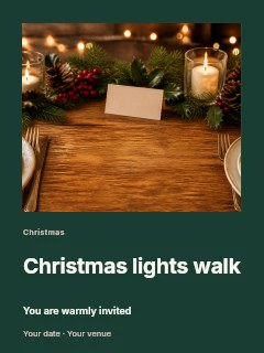 Christmas lights walk invitation template · Gallery editorial