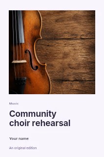 Community choir rehearsal · Gallery editorial