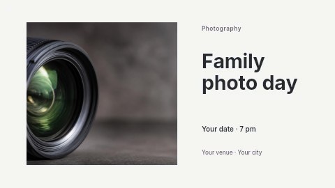 Family photo day banner template