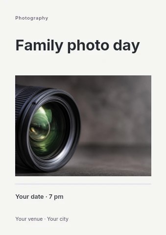 Family photo day flyer template