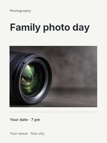 Family photo day poster template