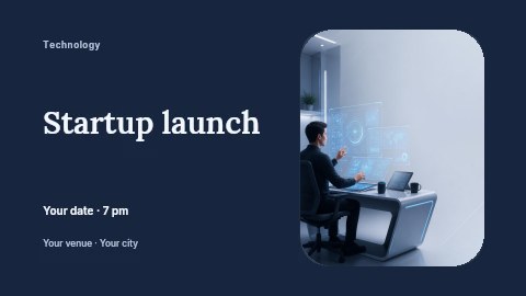 Startup launch banner template