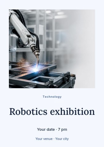 Robotics exhibition flyer template