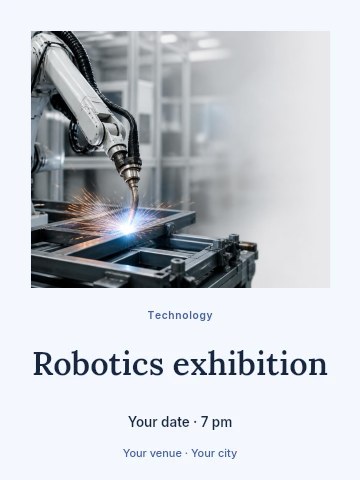 Robotics exhibition invitation template
