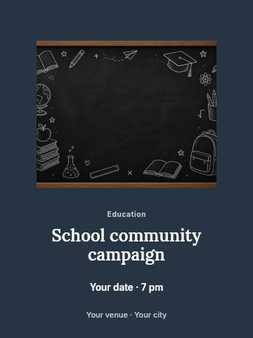 School community campaign invitation template invitation template
