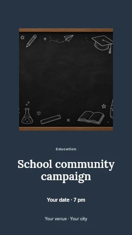 School community campaign instagram story template instagram story template