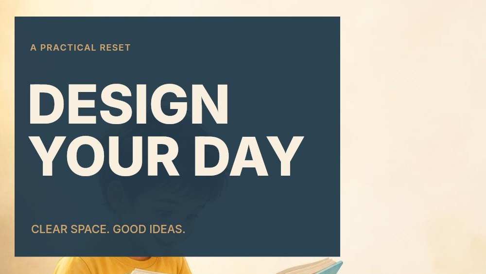 Young boy joyfully reading storybook in Design your day · Video thumbnail