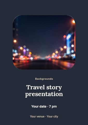 Travel story presentation flyer template