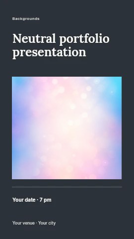 Soft pastel bokeh light background in Neutral portfolio presentation instagram story template