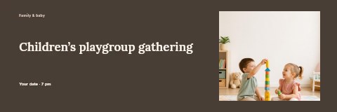 Children’s playgroup gathering banner template