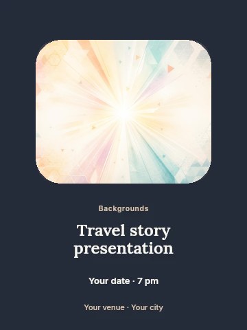 Travel story presentation poster template