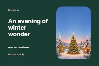 Christmas winter performance photo layout postcard template · Horizontal photo dialogue