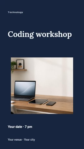 Coding workshop instagram story template