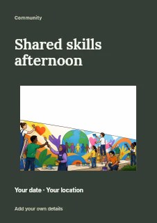 Shared skills afternoon flyer template · Modern programme