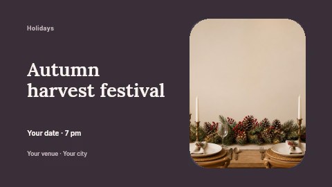 Autumn harvest festival banner template